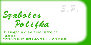 szabolcs polifka business card